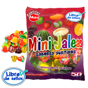 DULCE MINI JALEAS 50 UNID MABU