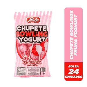 DULCE CHUPETES BOWLINGS 24 UNID   FRUNA
