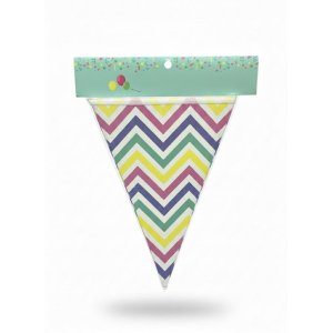 Banderín/Guirnalda FC Chevron Pastel