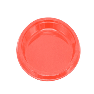 PLATO PLASTICO 18CM ROJO 10 UNID