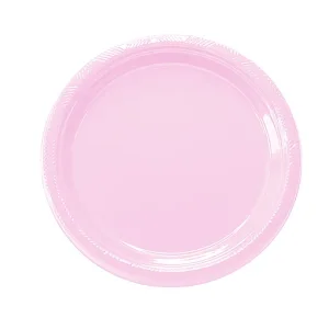 PLATO PLASTICO 18CM ROSADO 10 UNID MPA
