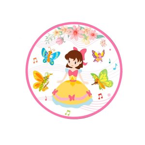 PLATO CARTON PRINCESA MARIPOSA 6 UNID