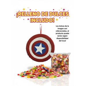 Piñata Artesanal Escudo Capitán América - Imagen 2