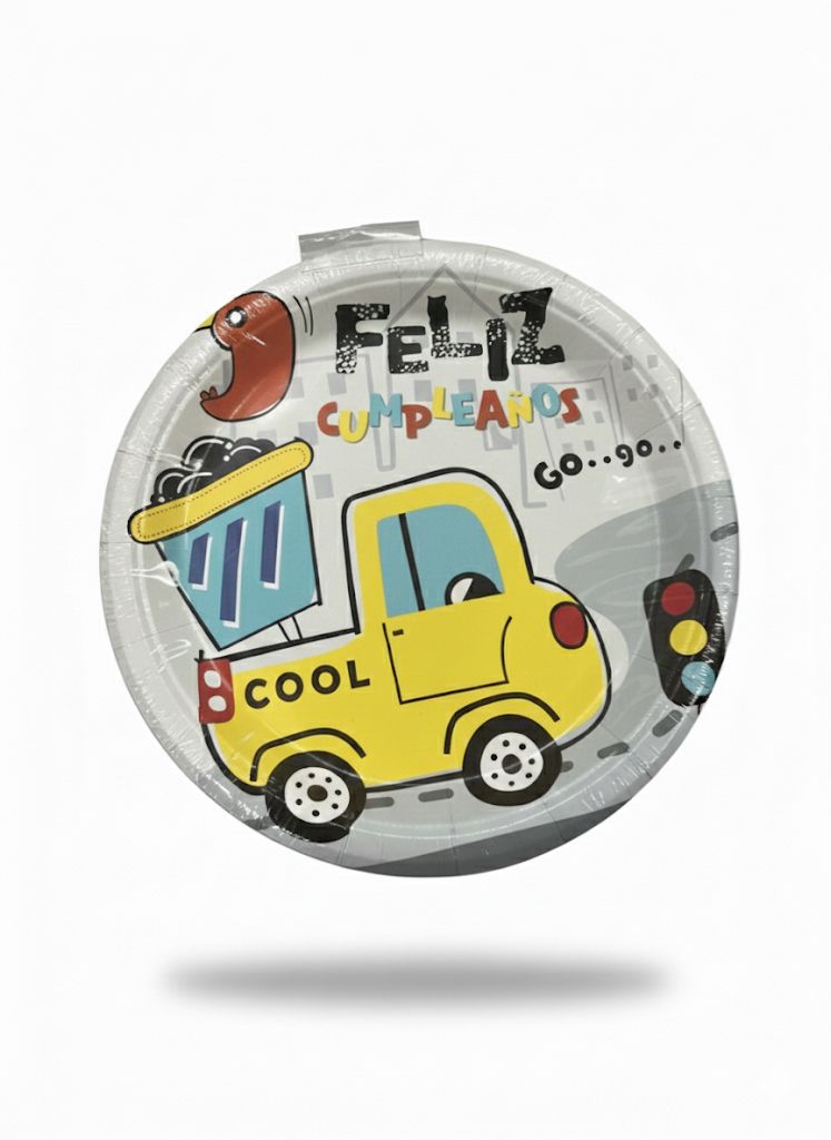 f233b4c8-95f1-4b43-ad0e-45e10ce7b0ab PLATO CARTON AUTITOS GRANDE 6 UNID - Imagen 1