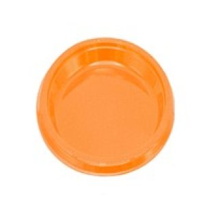 PLATO PLASTICO 18CM NARANJO 10 UNID MP