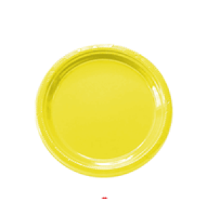 PLATO PLASTICO 18CM AMARILLO 10 UNID MP