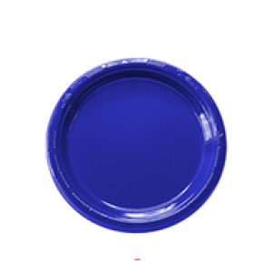 PLATO PLASTICO 18CM AZUL 10 UNID MPA