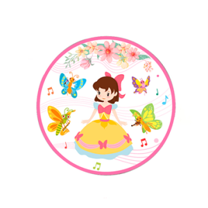 PLATO CARTO GRANDE PRINCESA MARIPOSA
