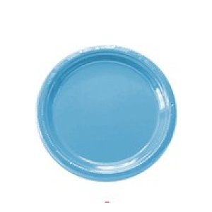 PLATO PLASTICO 18CM CELESTE 10 UNID