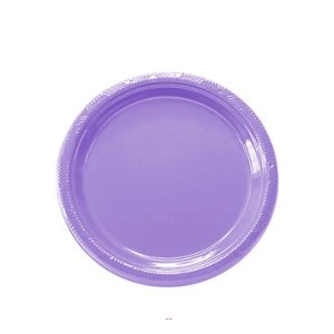 PLATO PLASTICO 18CM LILA 10 UNID MPA