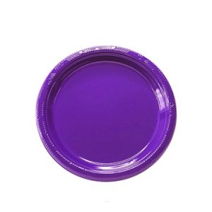PLATO PLASTICO 18CM MORADO 10 UNID MPA