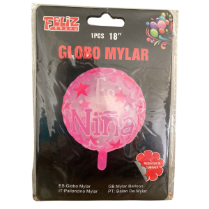 GLOBO BABY SHOWER ES NIÑA 45CM GFELIZ