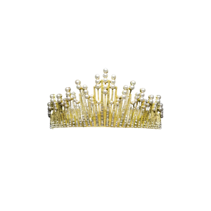 CORONA TIARA PERLA DORADO MP