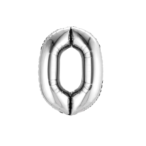 GLOBO FOIL 32 PULG PLATA CERO MP