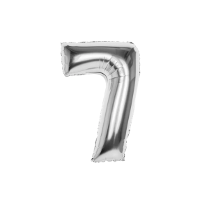 GLOBO FOIL 32 PULG PLATA 7 MP