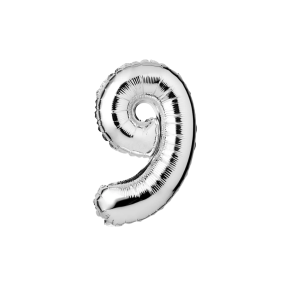 GLOBO FOIL 32 PULG PLATA 9 MP