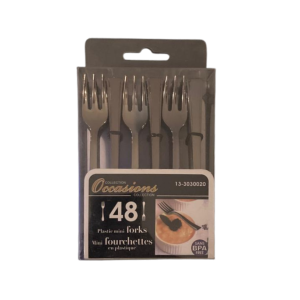 Set mini tenedores metálicos (48 unidades)