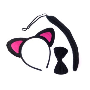 SET ANIMAL GATO OREJA FUCSIA FESTY
