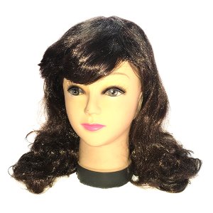 PELUCA CRESPA CAFE 60CM FESTY