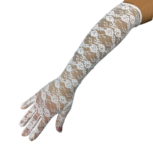 GUANTE ENCAJE 45CM BLANCO FESTY