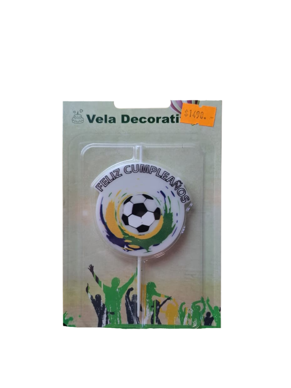 Vela decorativa fút Vela pelota fútbol - Imagen 1