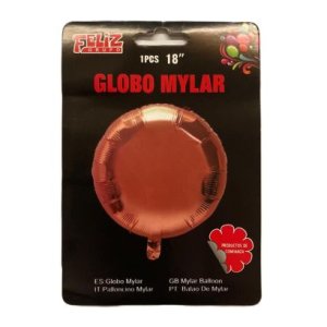 GLOBO FOIL REDONDO ROSA GOLD 18 PULG GF
