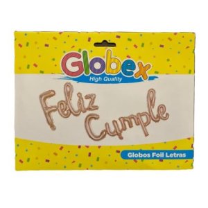 SET GLOBO FELIZ CUMPLE ROSA GOLD BLINGIN