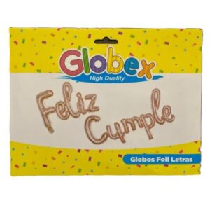 Globo color oro rosado feliz cumple