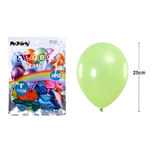 GLOBO METAL 23CM SURTIDO 50 UNID MP