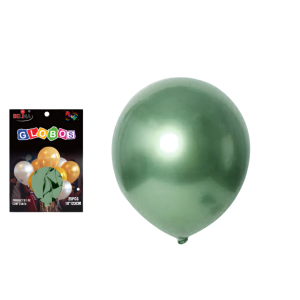 GLOBO METALIZADO 23 CM VERDE 25 UNID BELINA