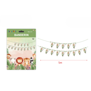 Banderín con diseño de animales 1 unidad (5M)