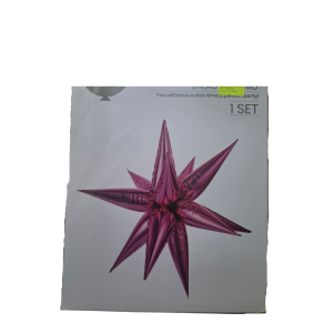 GLOBO FOIL ESTRELLA FUCSIA 65CM