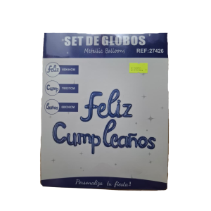 SET FOIL FELIZ CUMPLEAÑOS AZUL