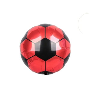 GLOBO  FOIL PELOTA ROJA NEGRA MPA