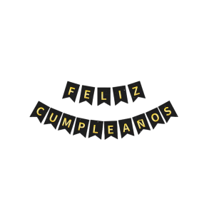 Guirnalda FC glitter negro (12x17CM)