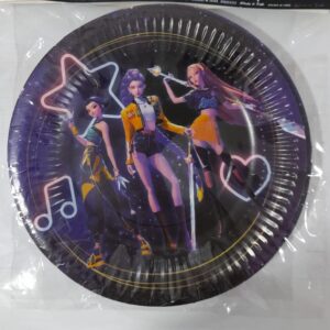 A-Plato cartón 18 cm guerreras Kpop (6 unidades)