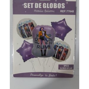 SET GLOBOS  GUERRERA KPOP  5PCS MP