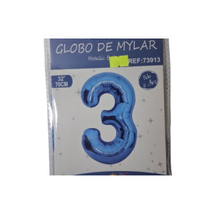 GLOBO FOIL 32 PULG AZUL 3 MP