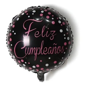 GLOBO FOIL FC DORADO ROSADO 45CM MP