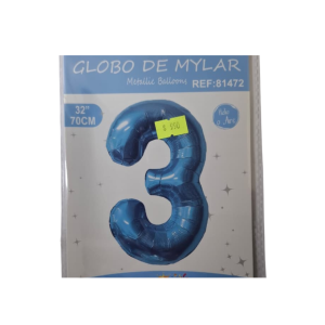 GLOBO FOIL 32 PULG CELESTE 3 MP