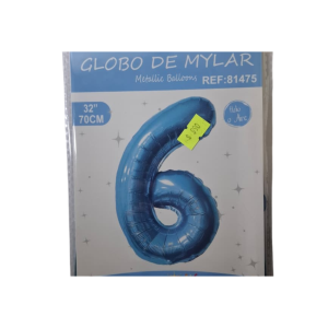 GLOBO FOIL 32 PULG CELESTE 6 MP
