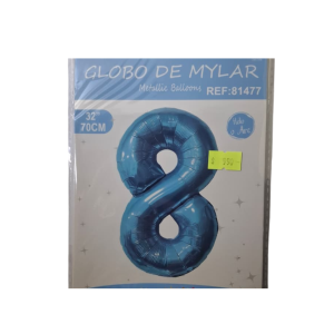 GLOBO FOIL 32 PULG CELESTE 8 MP