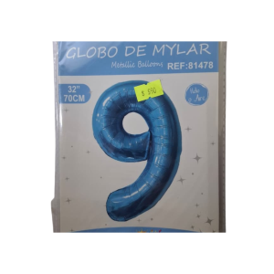 GLOBO FOIL 32 PULG CELESTE 9 MP