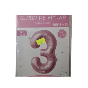 GLOBO FOIL 32 PULG ROSADO 3 MP
