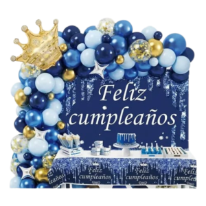 SET GLOBOS DECORATIVOS FC AZUL 57 PCS BE