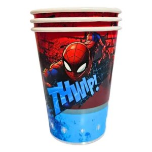 Vaso Spiderman  (6 unidades)